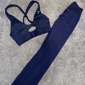 Gymshark Set- Whitney Leggings and Peek A Boo Sports Bra